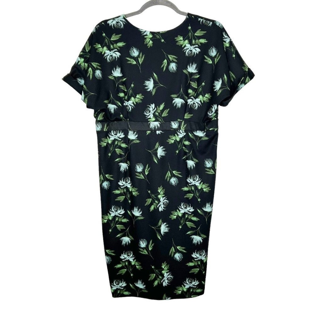 Alexia Admor Sheath Dress Womens Size 2X Black Floral